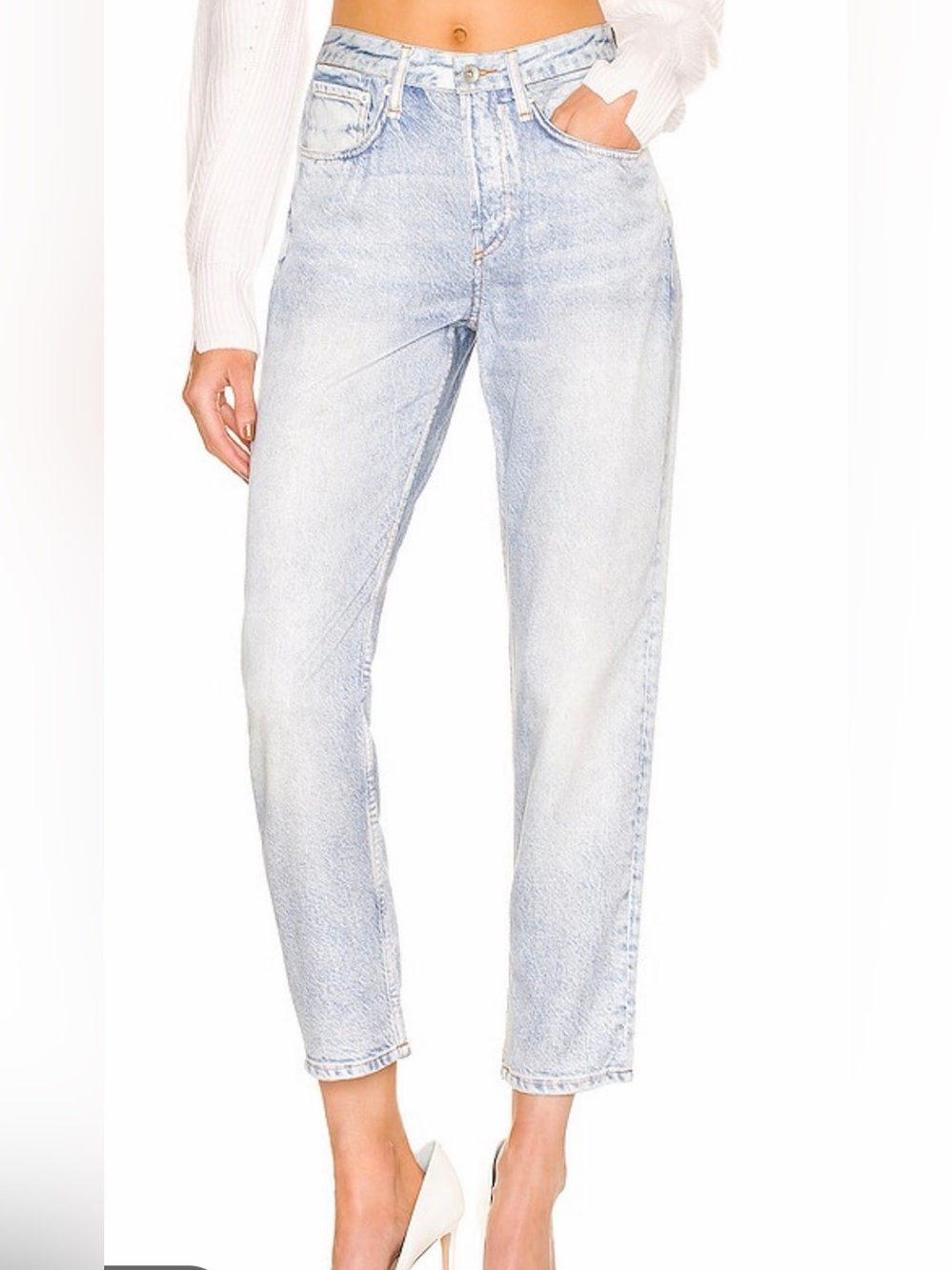 rag & bone Rosa Liquid Miramar Pant in Luna, Size 24
